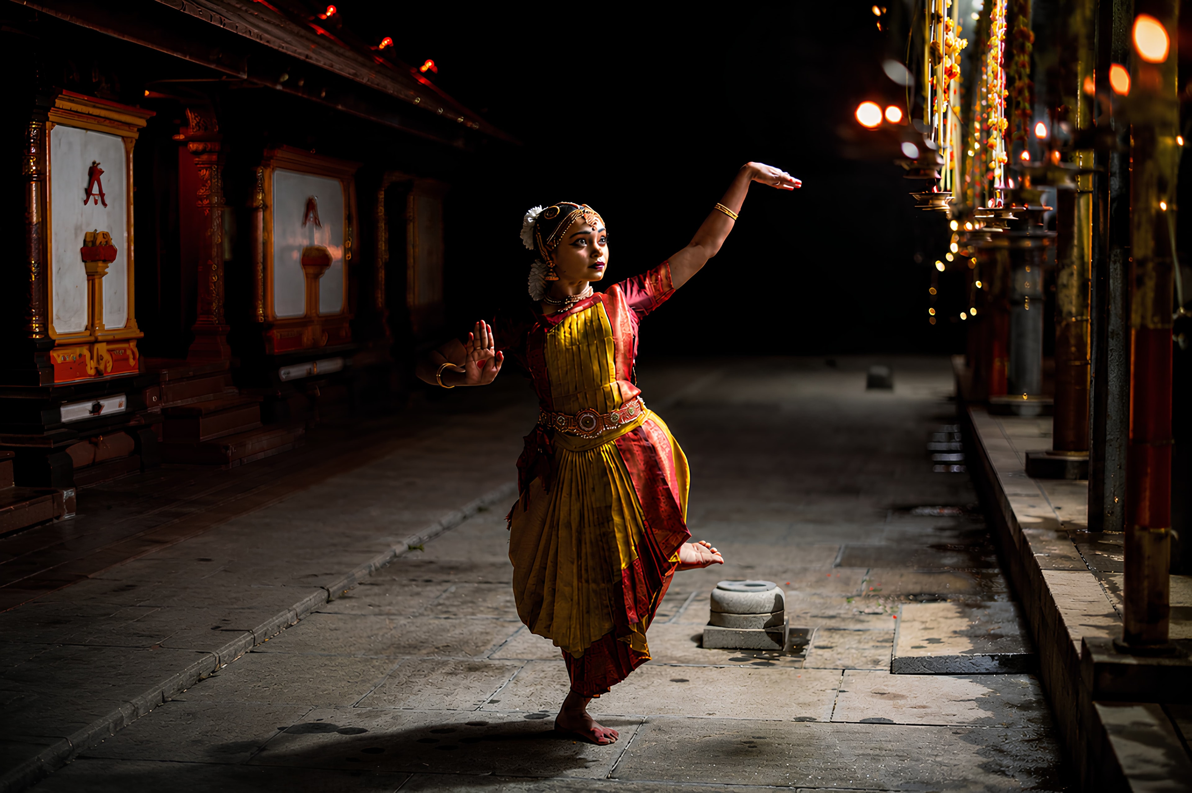 Lakshmi Kumaran performing classical Bharatanatyam